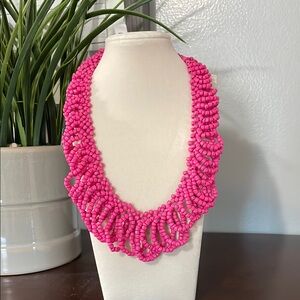 Stunning Fuchsia Beaded Necklace